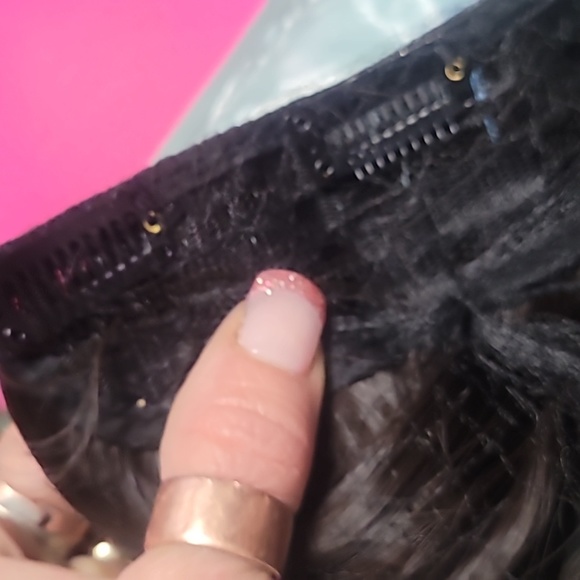 reecho hair, 20LongX10wide extensions ,dark brown - Picture 7 of 7